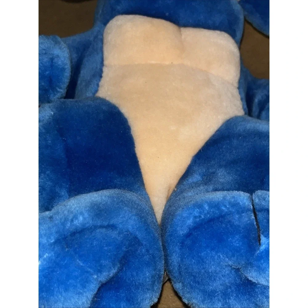 Vintage 80s Blue‎ Bulldog Plush Toy Tonytoy with tags 1980 Carnival Toy New VTG